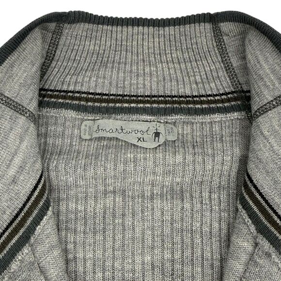 Smartwool Men's Merino Wool Half Zip Sweater Heather Gray XL - Picture 7 of 10